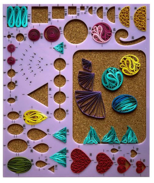 Quilling Kits Work Board,Color Random Wetrys 1 Pcs Paper Quilling Mold Mould Template Board,Circle Template Board 