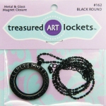 Black Round Locket